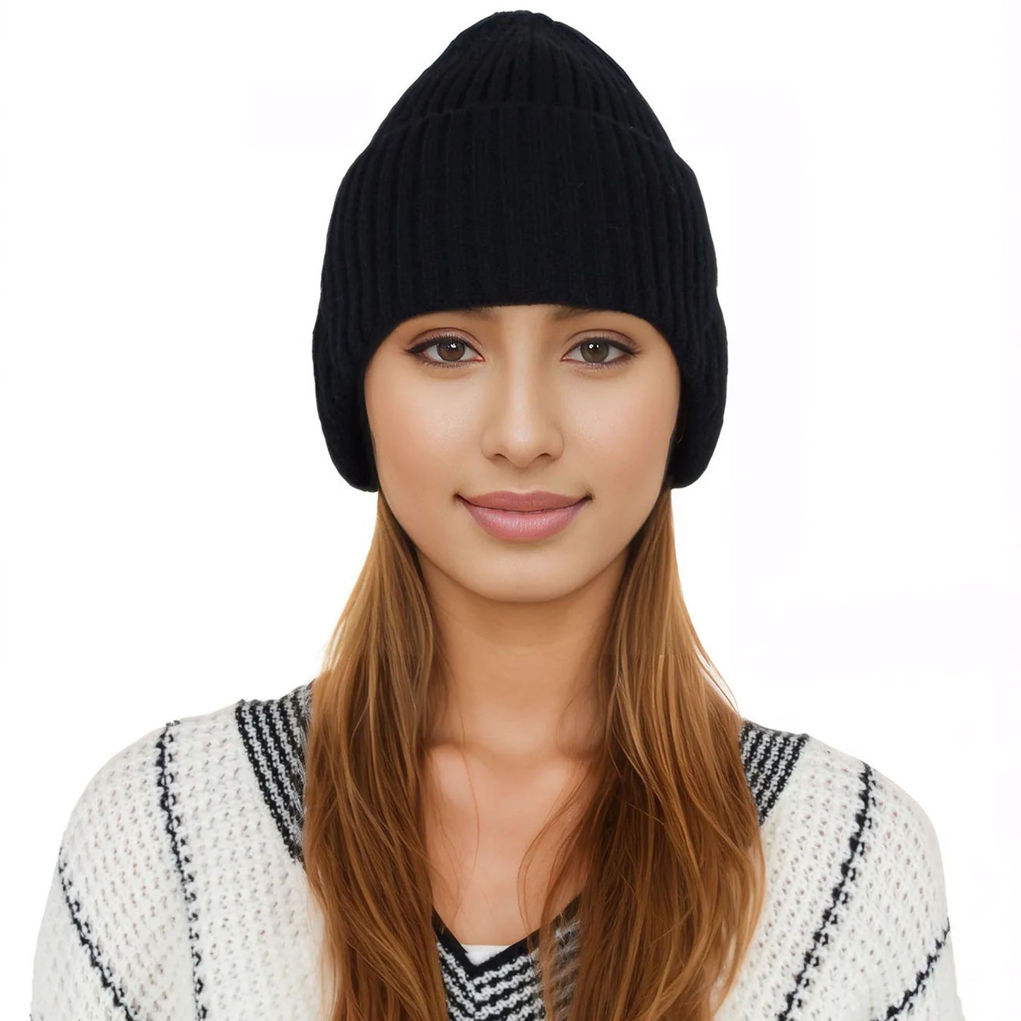 Alilang Warm Winter Knitted Beanie Hat with Earflap Daily Headwear Ski Mask for Men Women