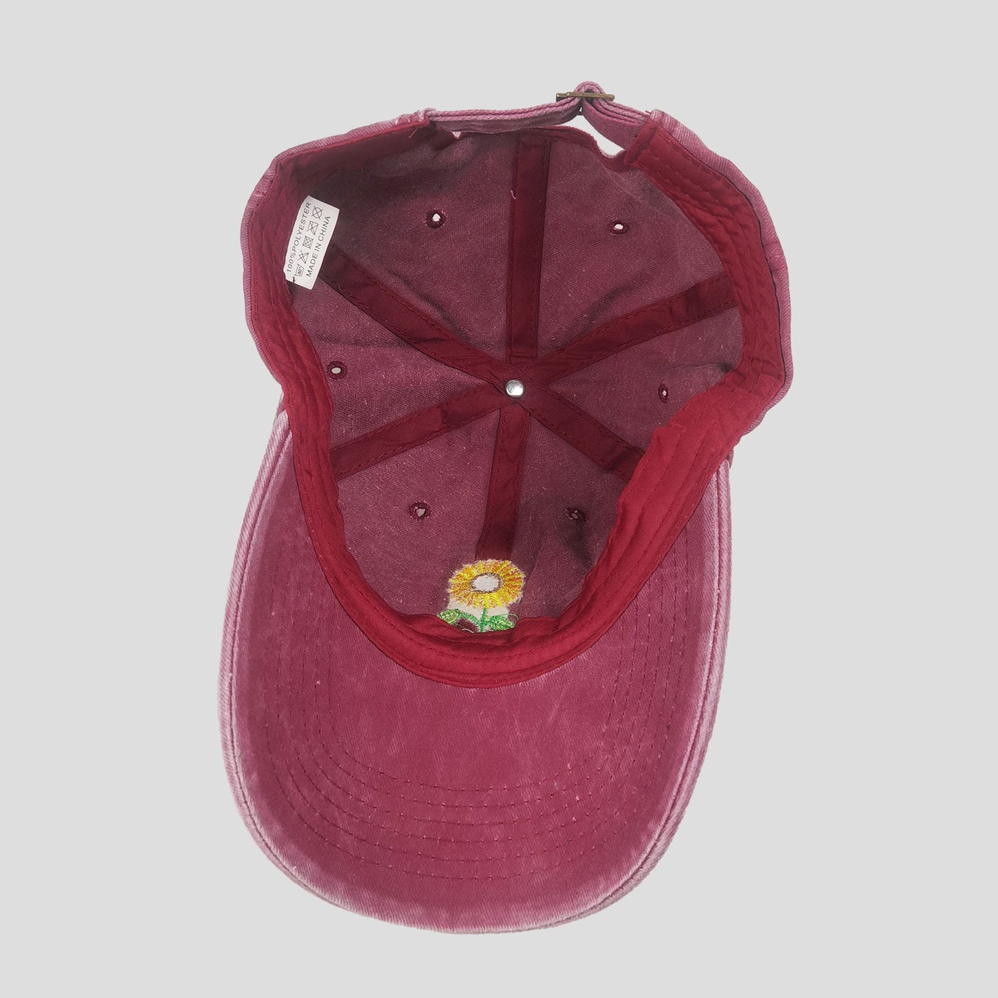 Anna-Kaci Women's Baseball Cap with Sunflower Embroidery