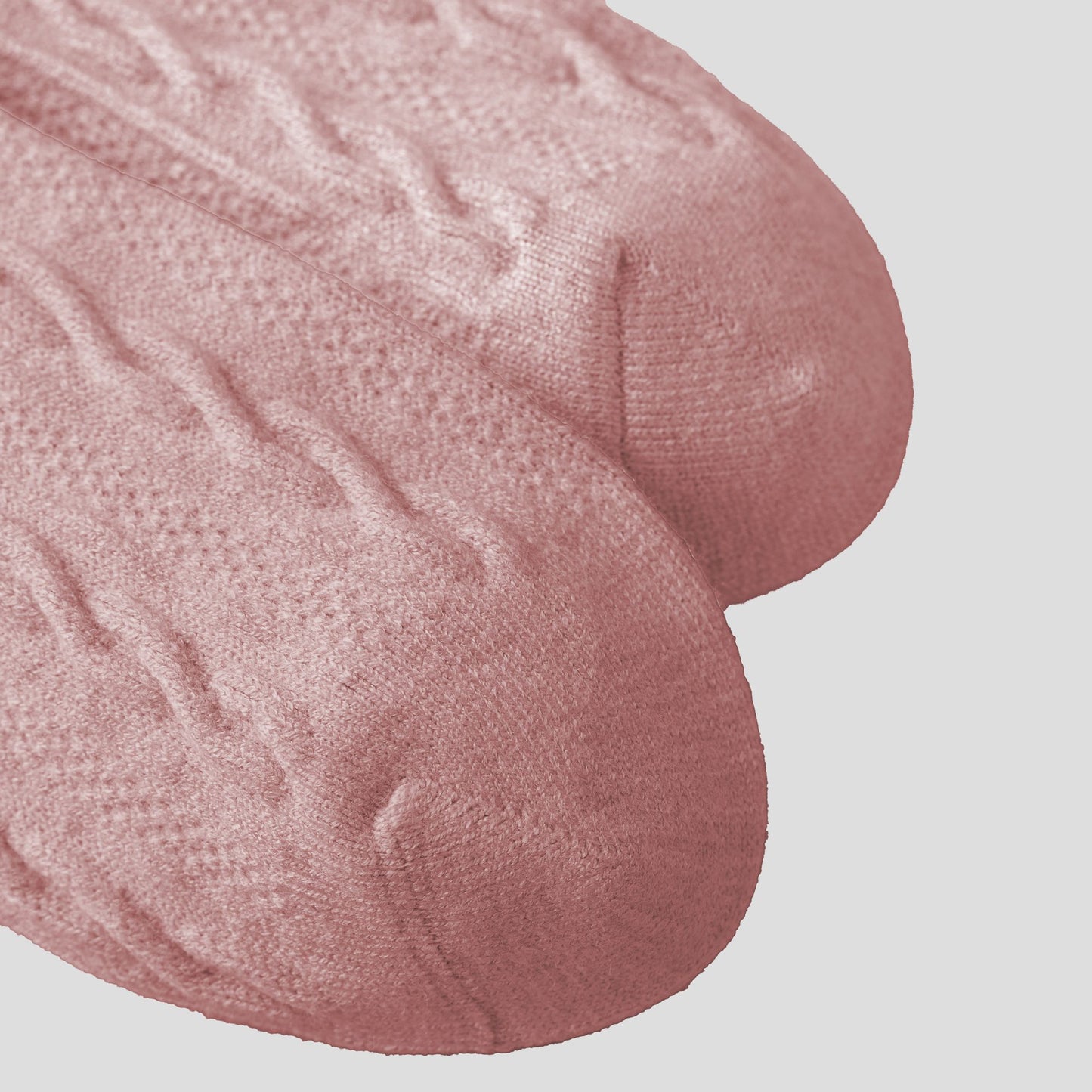 Anna-Kaci Women's Classic Crew Socks Cable-Knit Cotton for Casual Stability and Comfort 2 Pairs