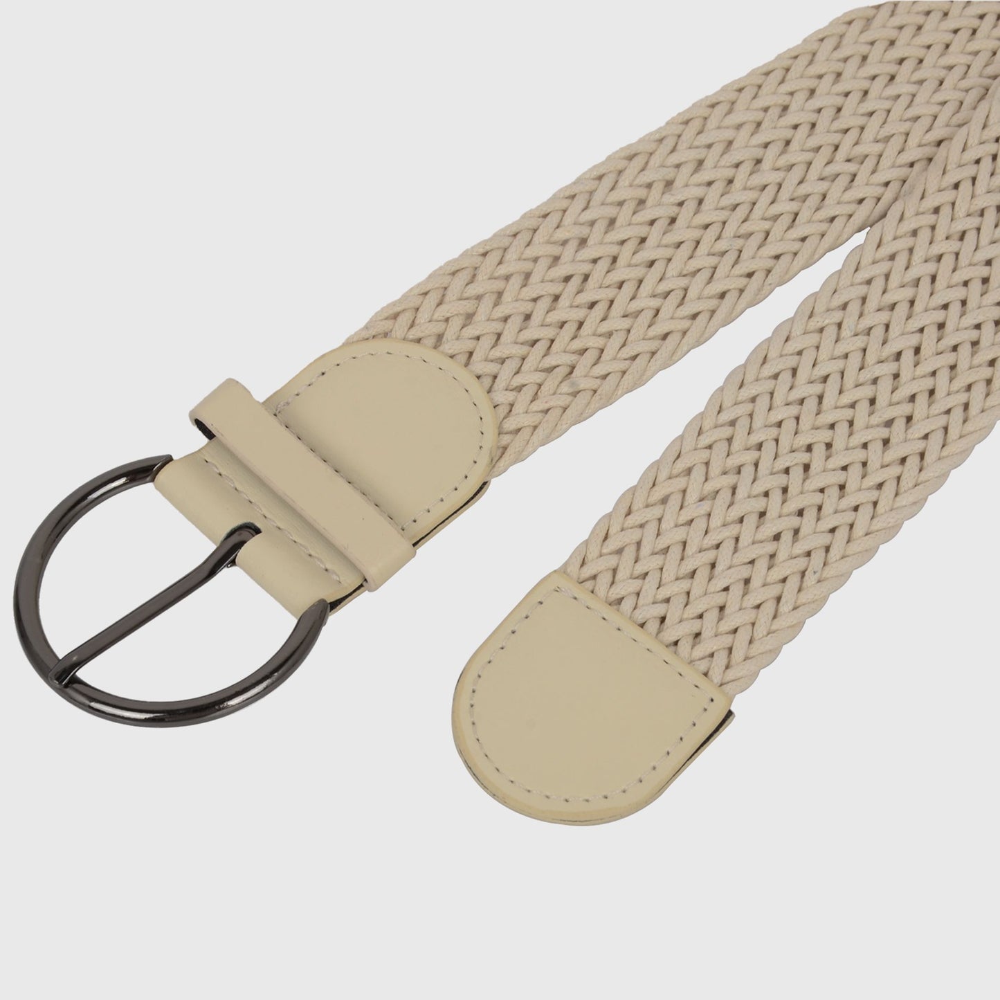 Anna-Kaci Chic Woven Womens Belt with Alloy Buckle