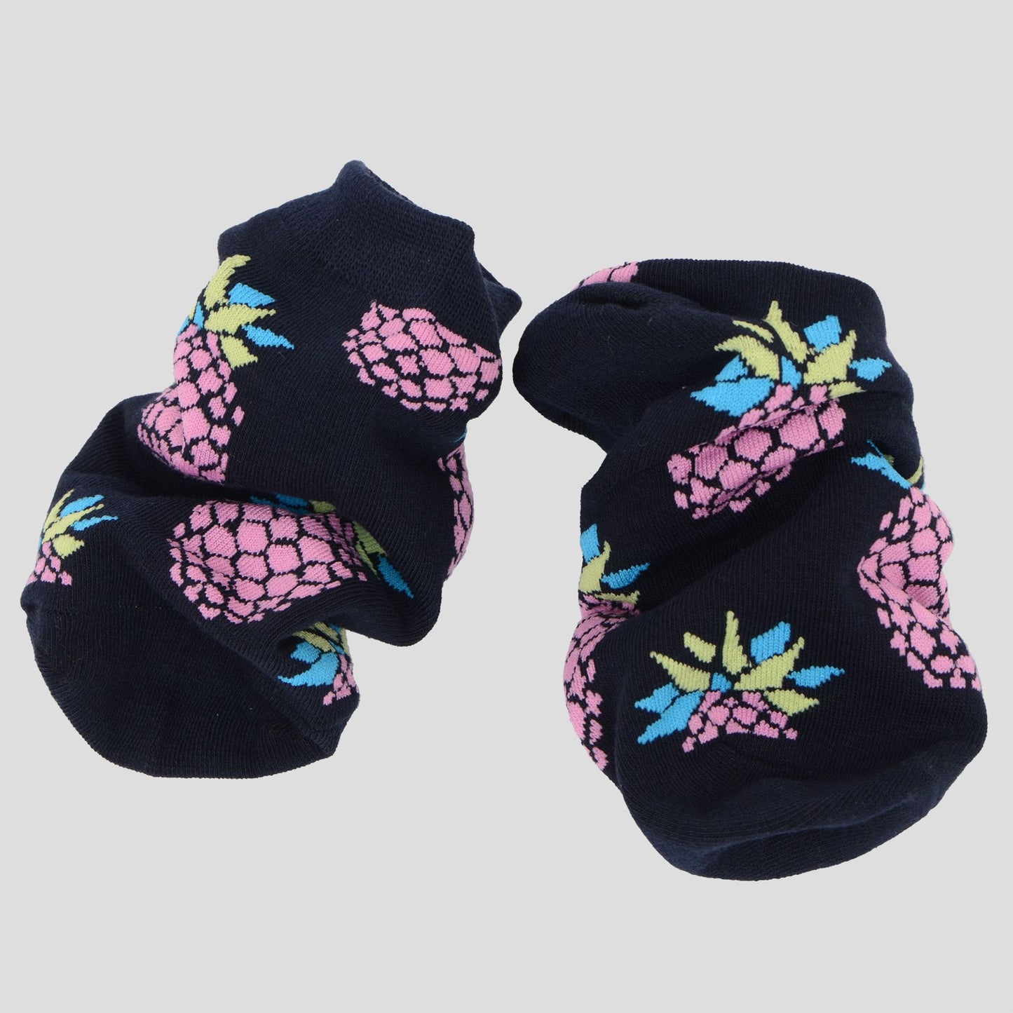 Anna-Kaci Women's Fruit Print No Show Socks Breathable Cotton 6pk