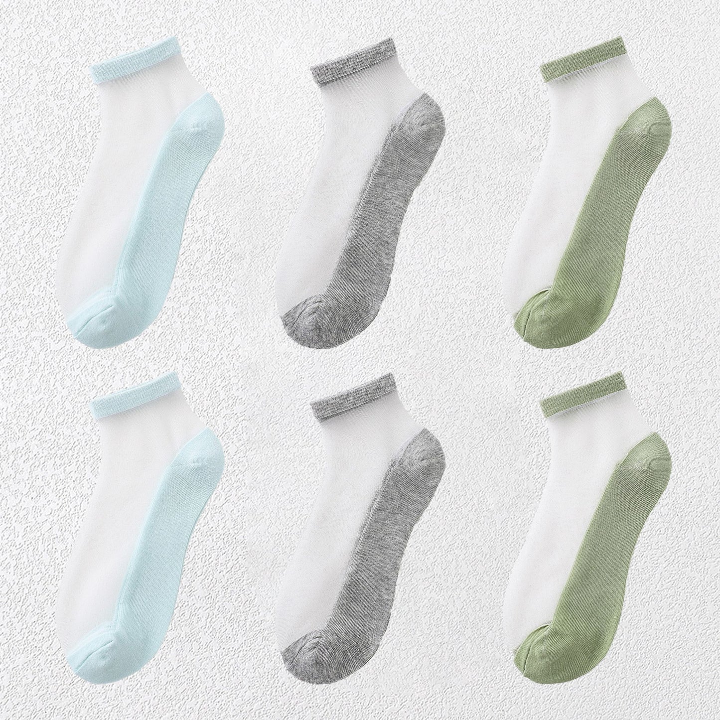 Anna-Kaci Chic Women's Summer Thin Ankle Socks Soft for Casual 6Pk