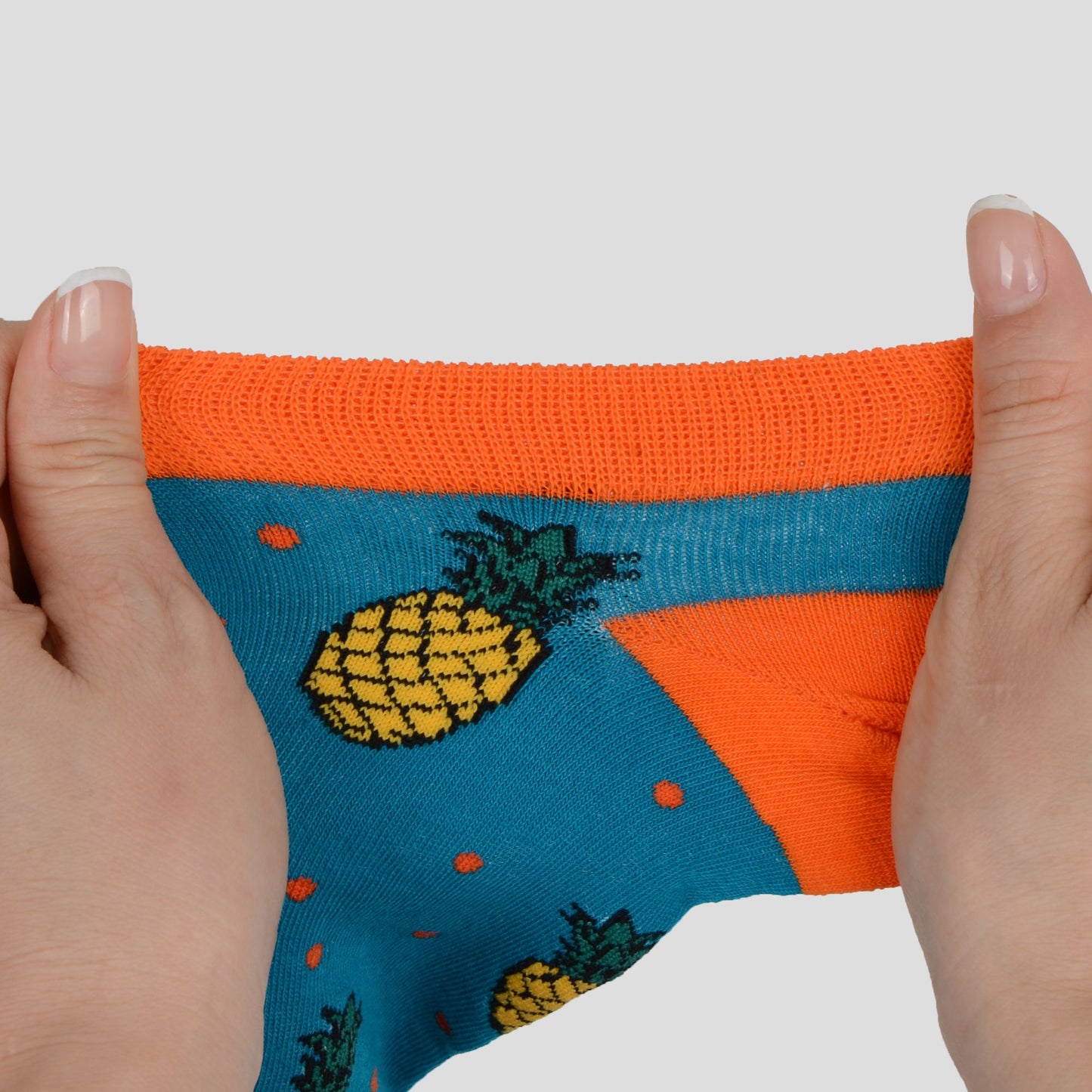 Anna-Kaci Women's Fruit Print No Show Socks Breathable Cotton 6pk