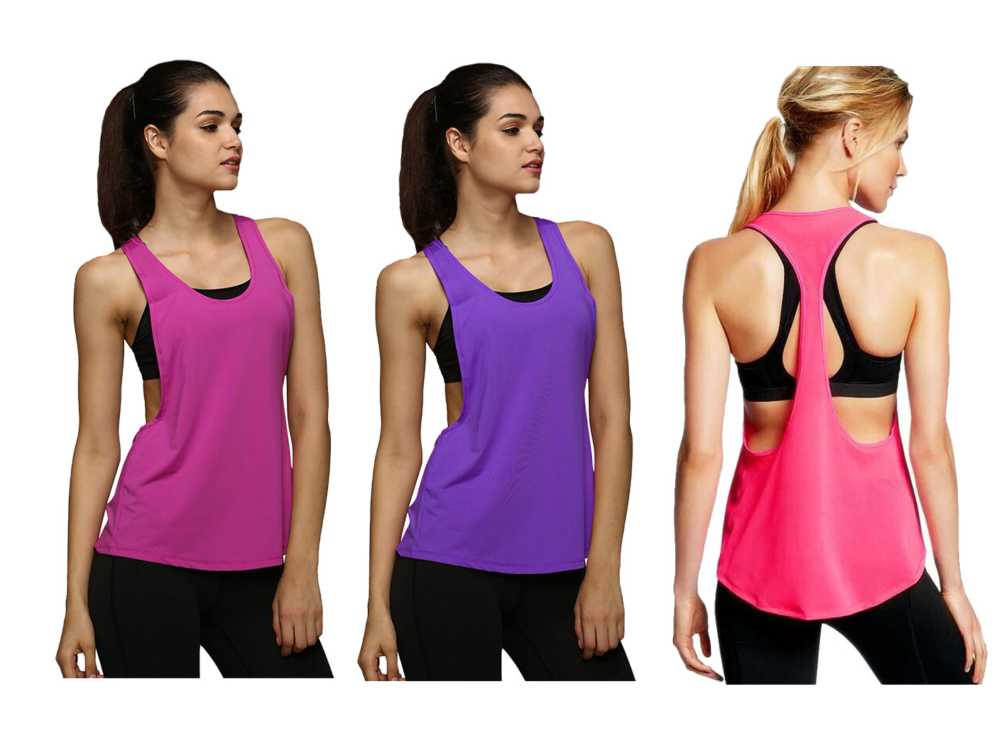 Camiseta sin mangas holgada con espalda cruzada para hacer yoga