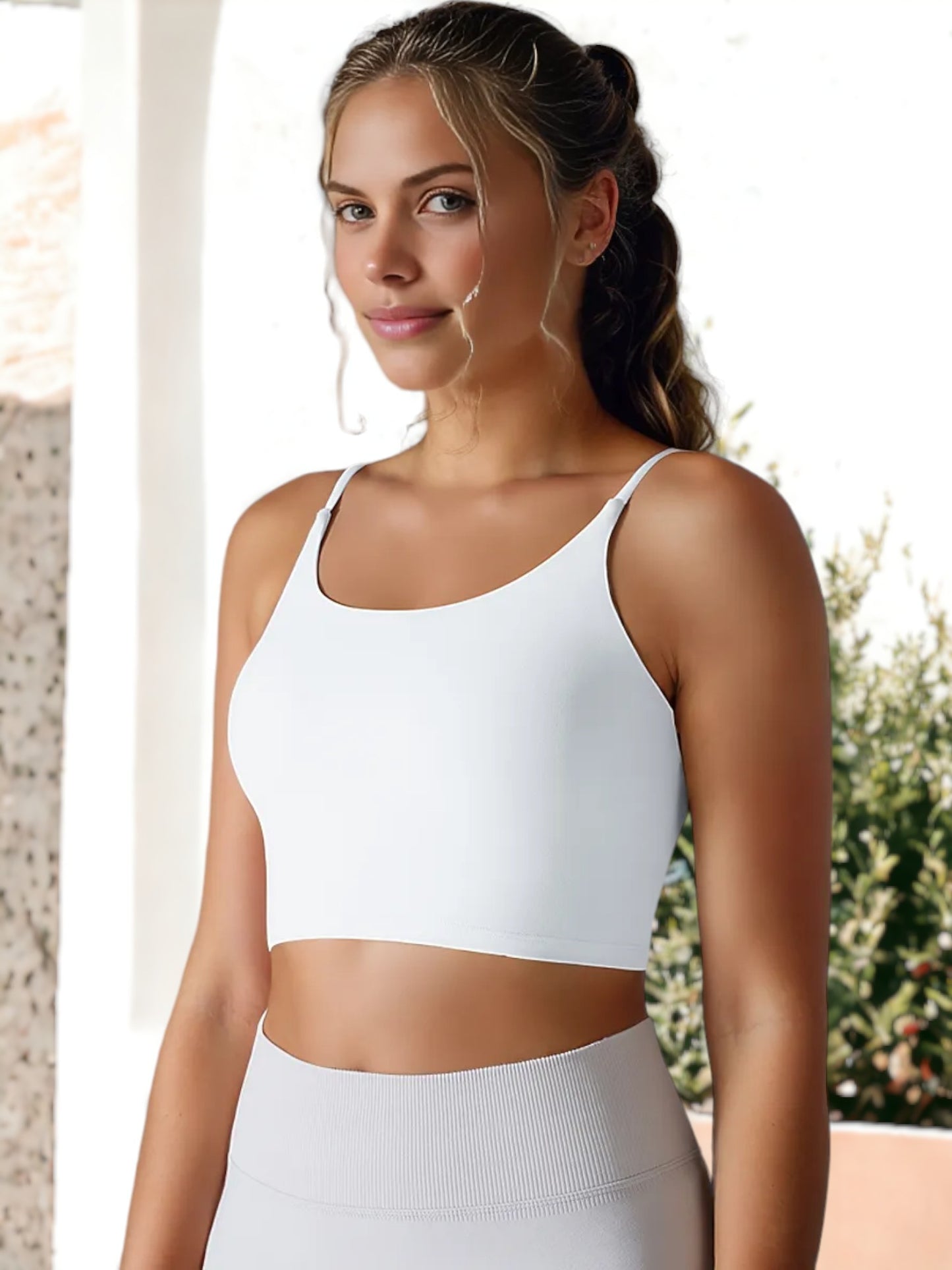 Sujetador de yoga ajustado y ajustado para fitness