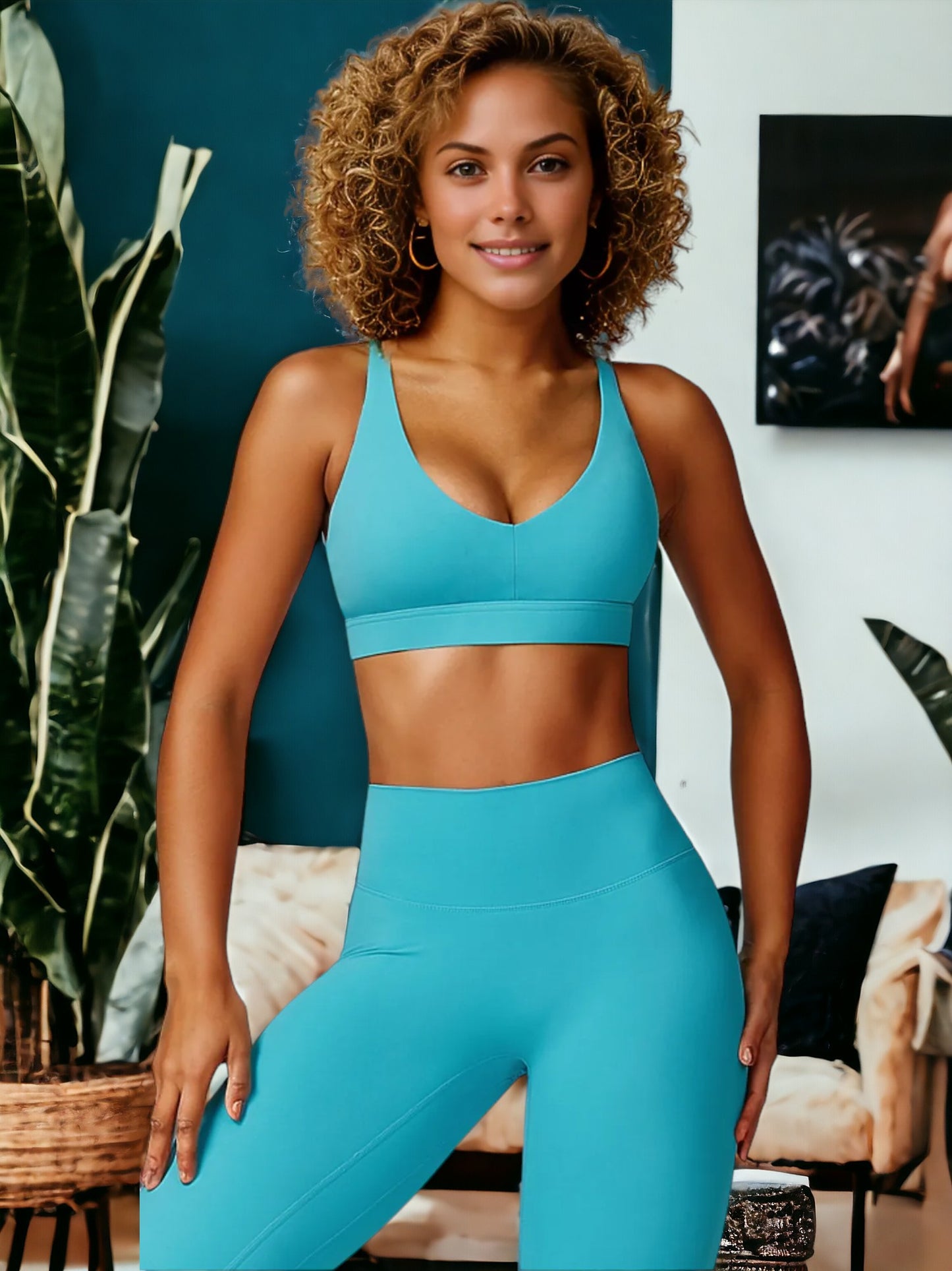 Sujetador deportivo de compresión de secado rápido y ajustado