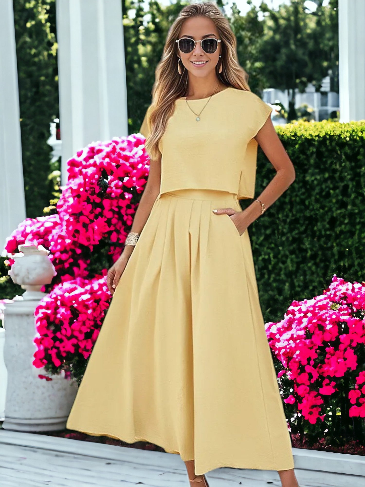 Casual Skirt Skirt Shirt Set Pink Casual Skirt And Top Set Indo