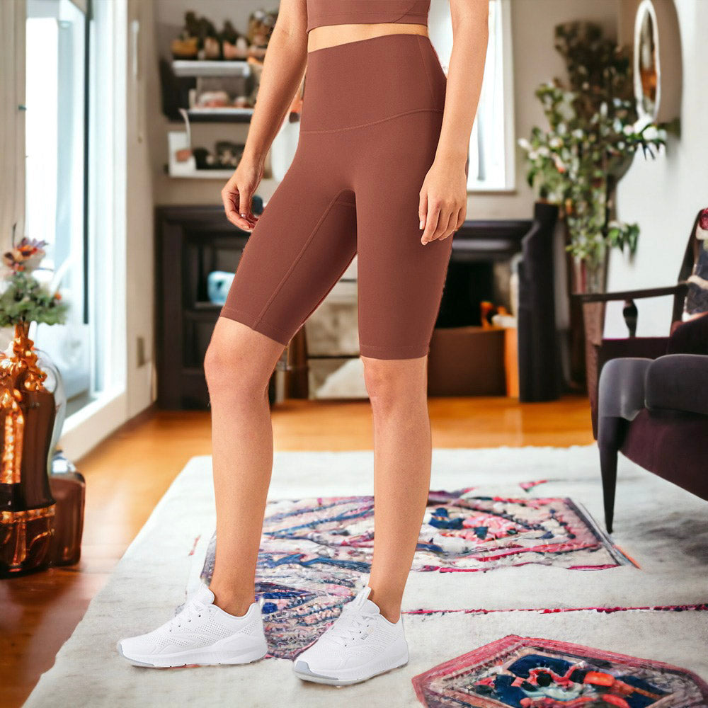 Pantalones cortos básicos de ciclista con cintura alta