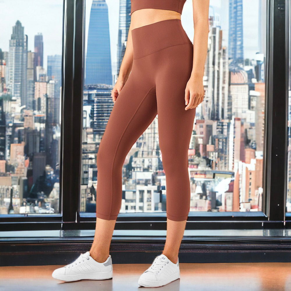 Leggings de cintura alta recortados