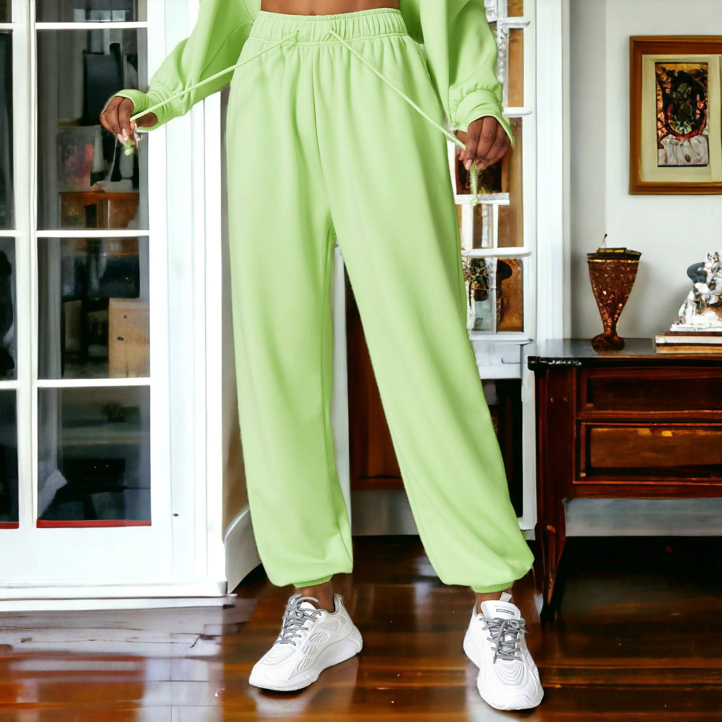 Pantalones deportivos de cintura alta y confort