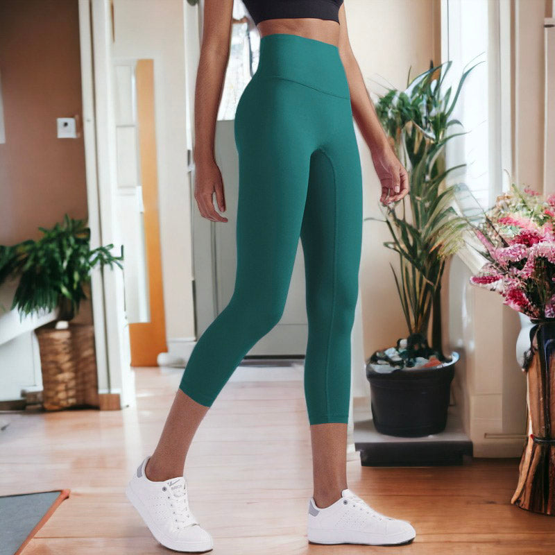 Leggings de cintura alta recortados