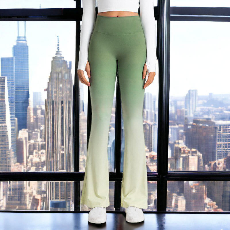 Ombre Print Flared Leggings