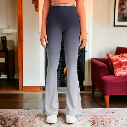 Leggings acampanados con estampado ombré