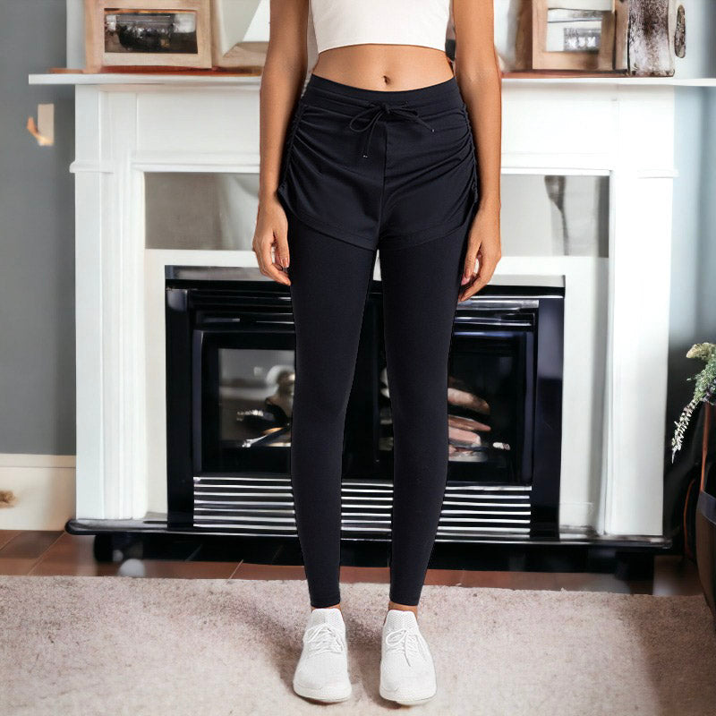 Leggings con capas de color liso