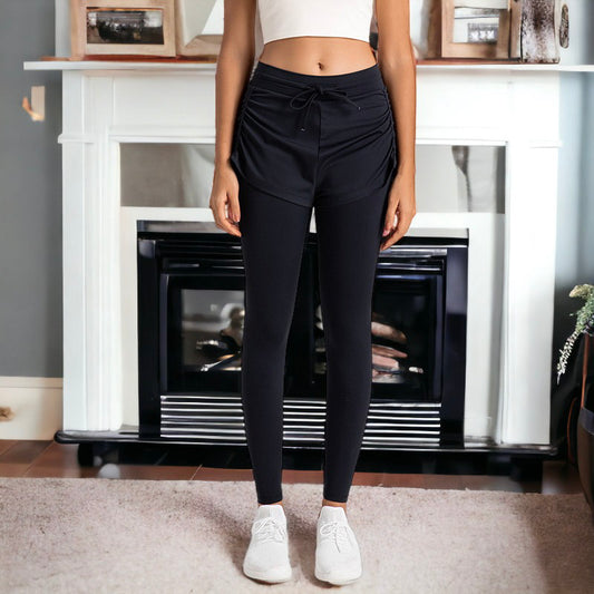 Leggings con capas de color liso