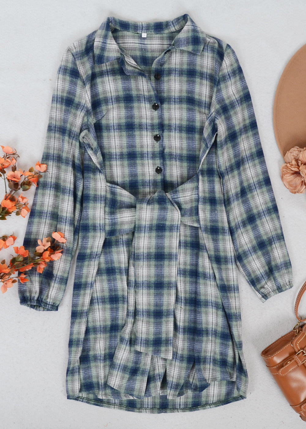 Plaid Print Oversized Overshirt