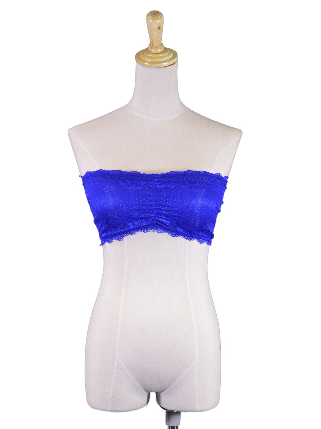 Anna-Kaci Pretty Color Floral Lace Lightly Padded Lingerie Bandeau Top