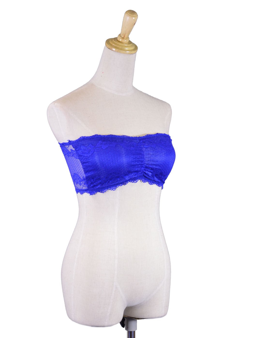 Anna-Kaci Pretty Color Floral Lace Lightly Padded Lingerie Bandeau Top