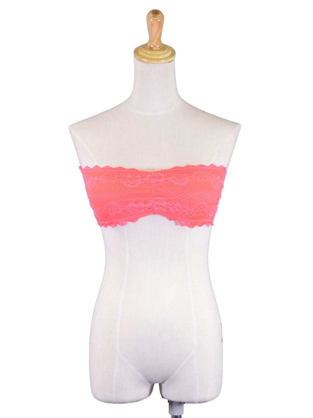 Anna-Kaci Pretty Color Floral Lace Lightly Padded Lingerie Bandeau Top