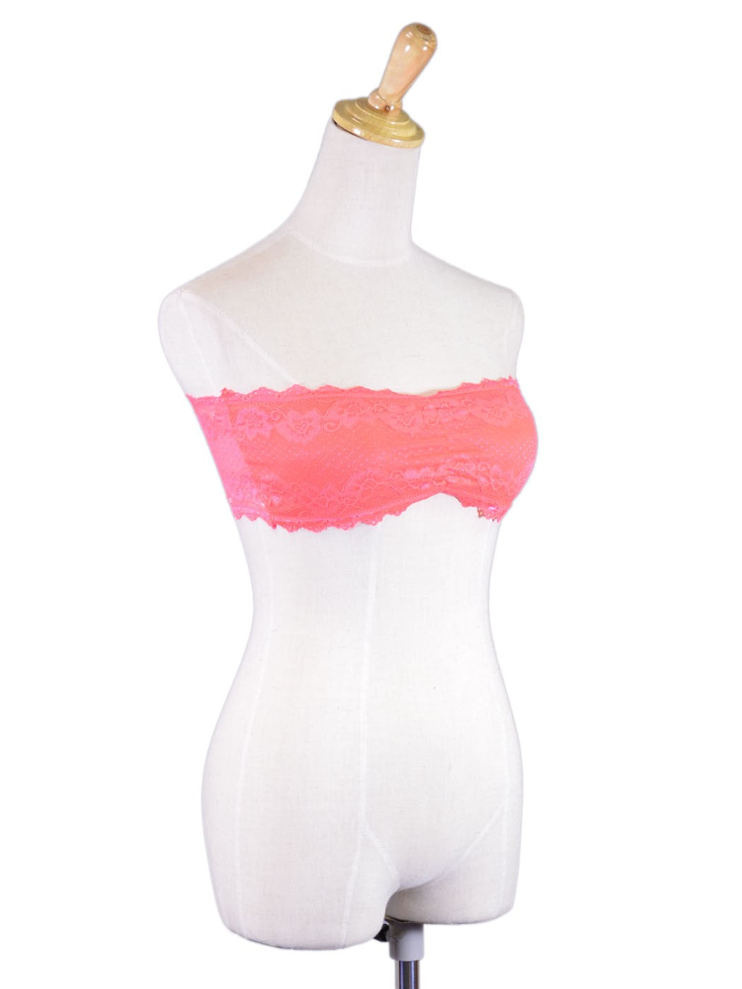Anna-Kaci Pretty Color Floral Lace Lightly Padded Lingerie Bandeau Top
