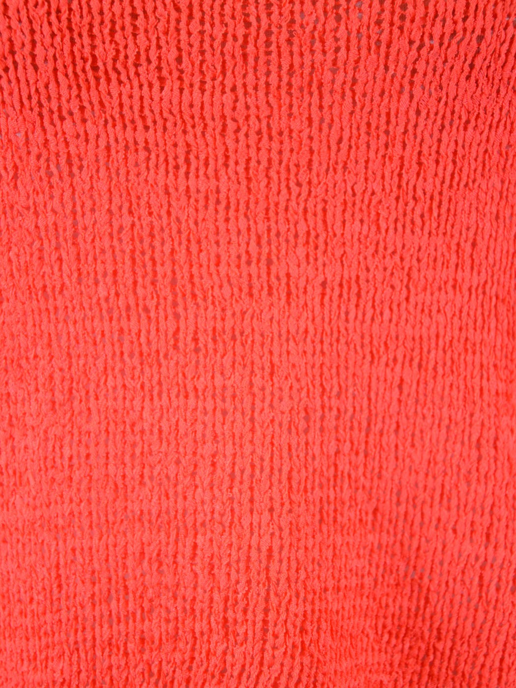 Camiseta sin mangas de punto con escote redondo y espalda torcida sexy en color coral neón Voltaic En Creme