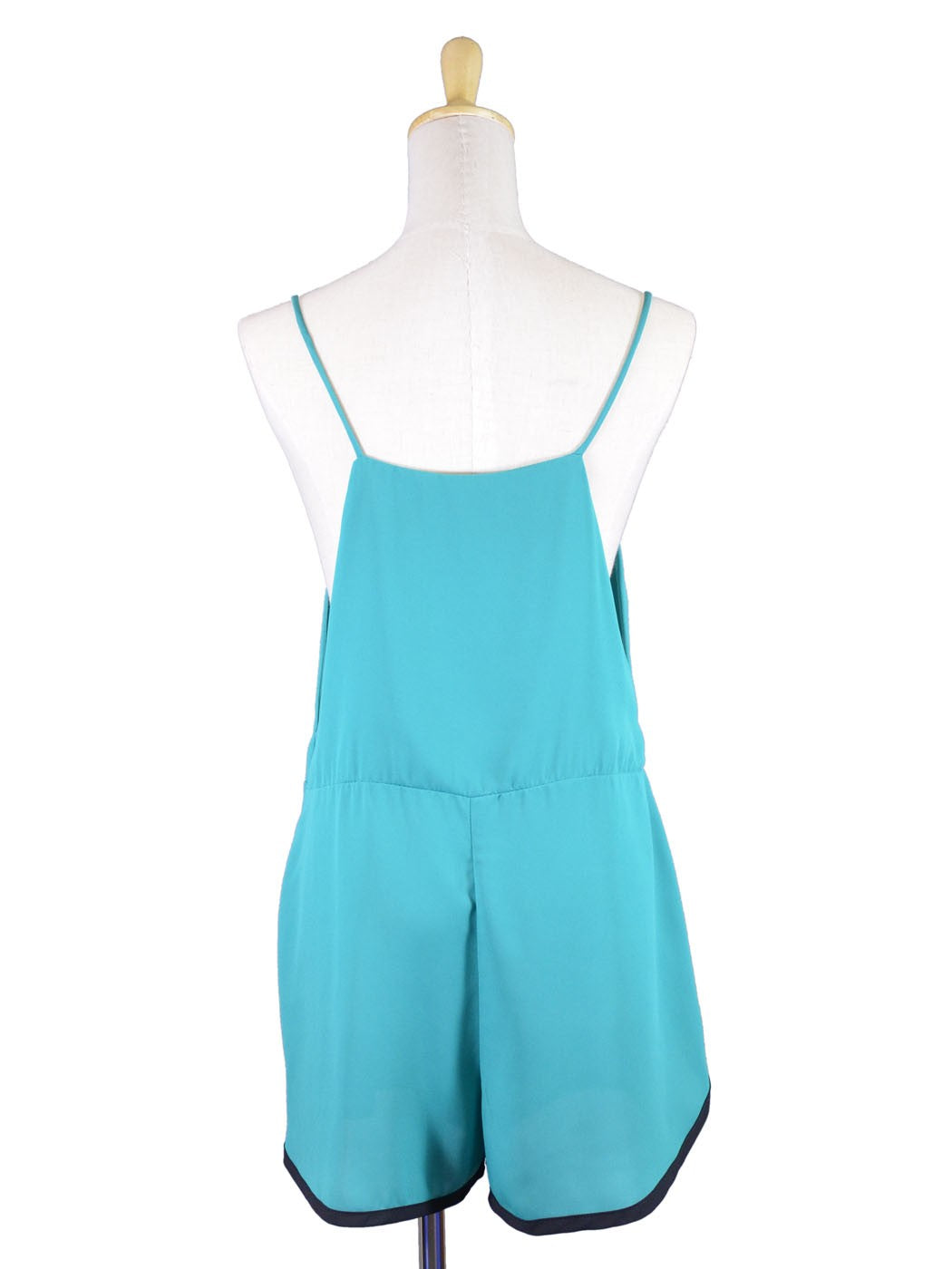 Audrey 3+1 Oh My Vibrant Solid Emerald Sleeveless Sporty Short Woven Romper