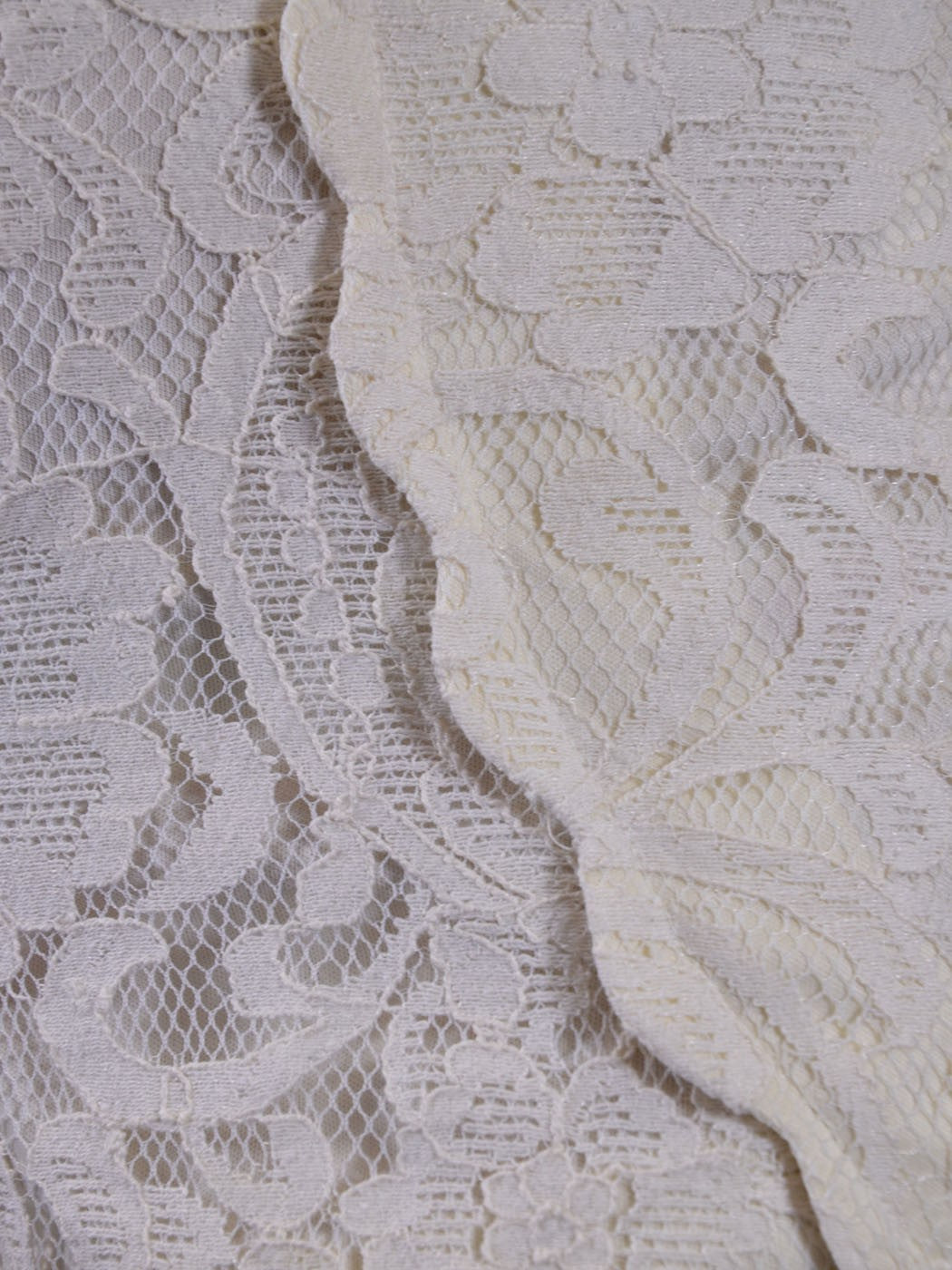 Lush Delightful Pretty Lace Floral Design High Waisted Scallop Hem Mini Short
