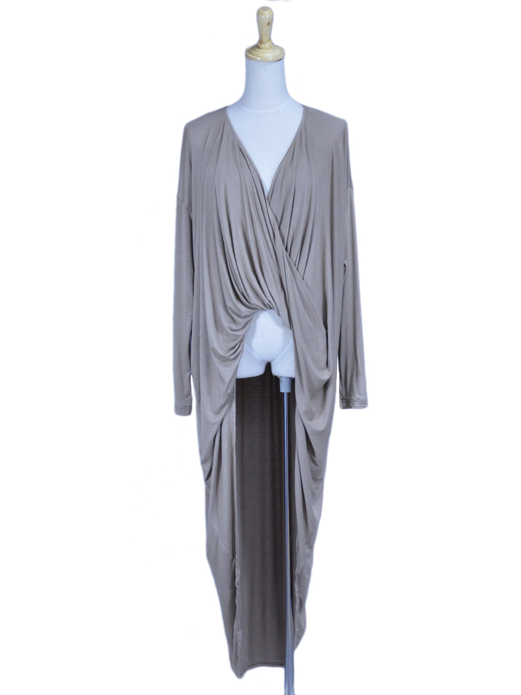 Cotton Candy Fall Into Love Chic Draped Neckline Detail Long Sleeves Tunic Dress