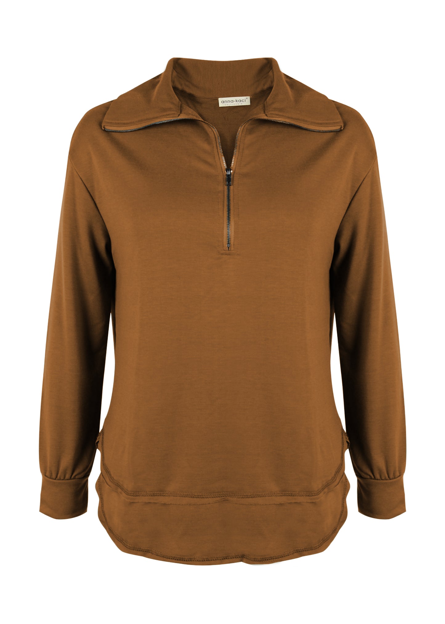 Zip Up Funnel Neck Sweater