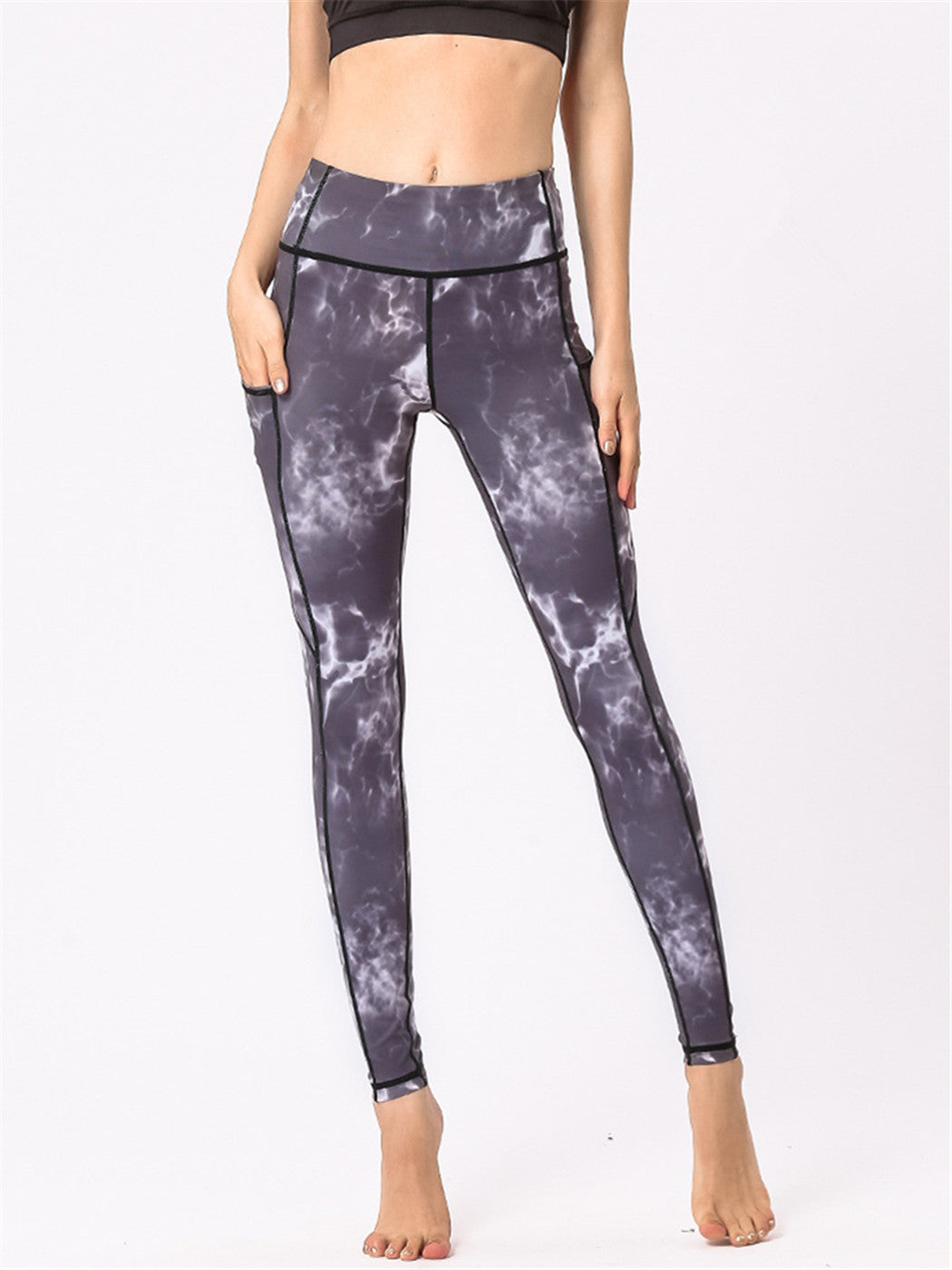 Medias de camuflaje con bolsillos laterales