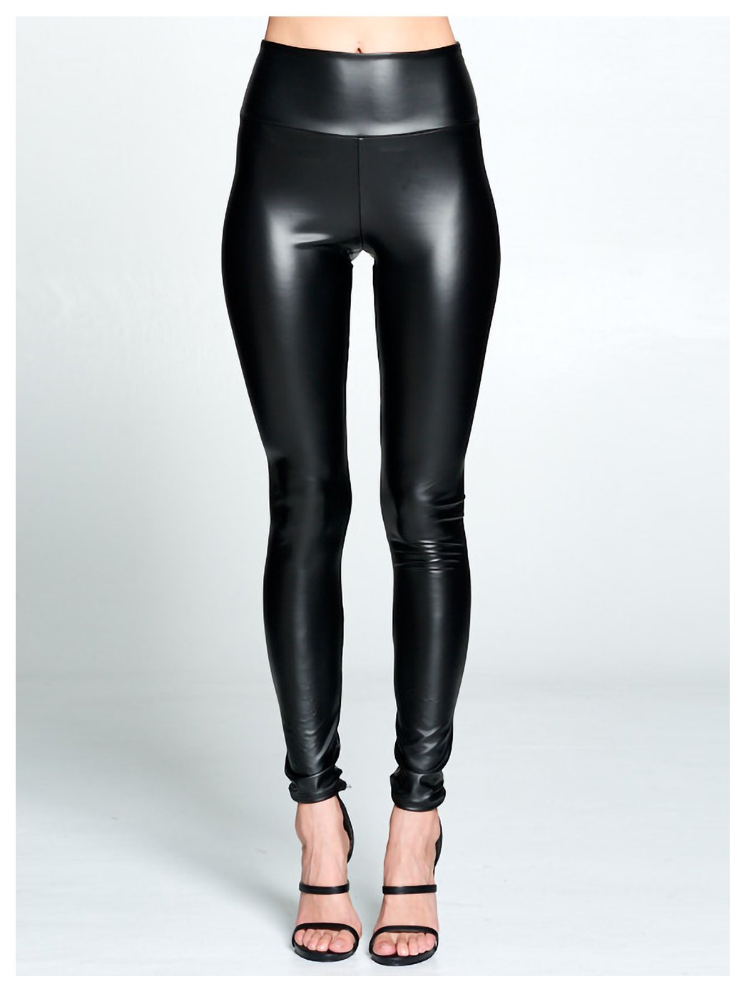 Leggings elásticos de piel sintética
