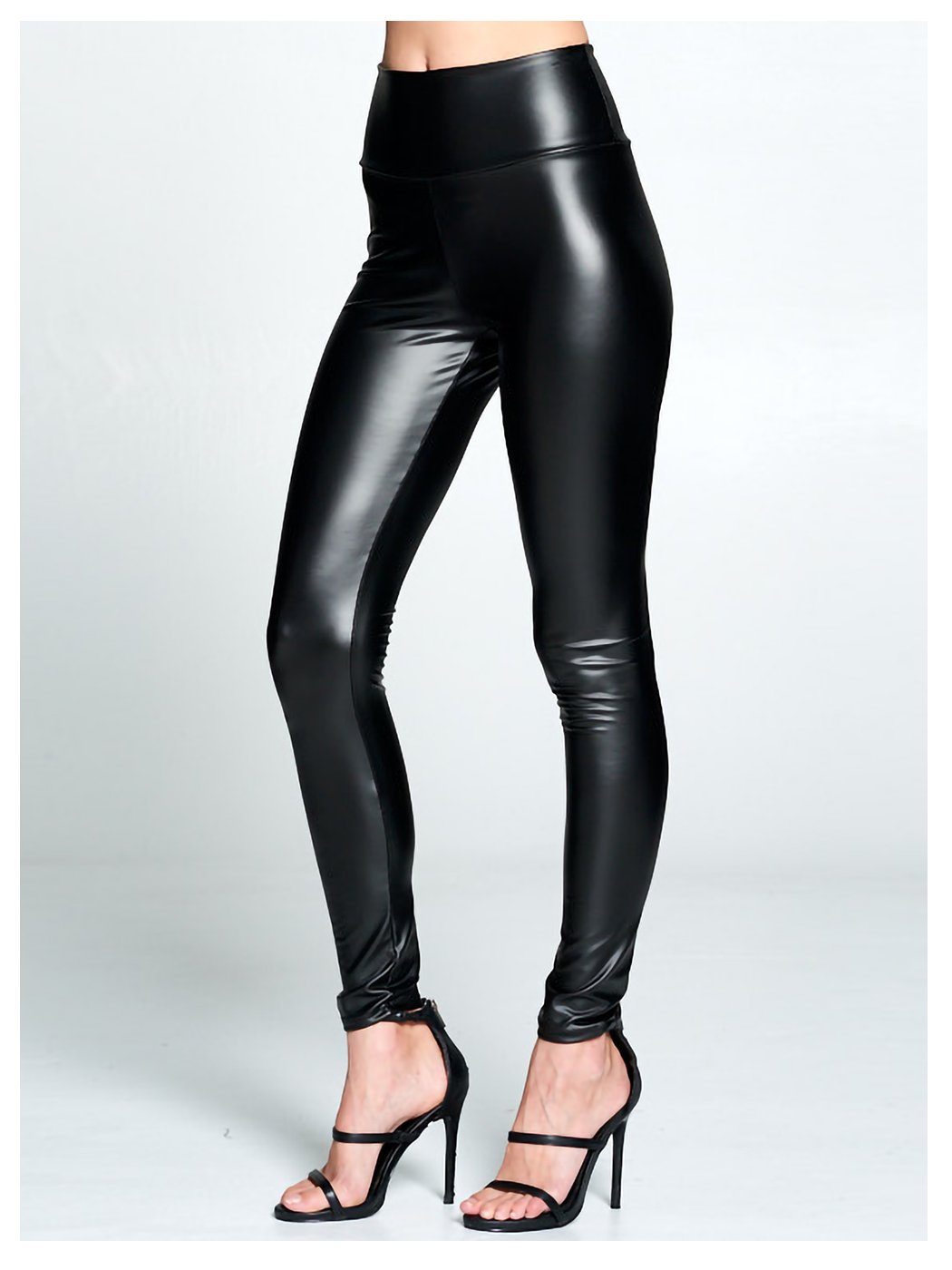 Leggings elásticos de piel sintética