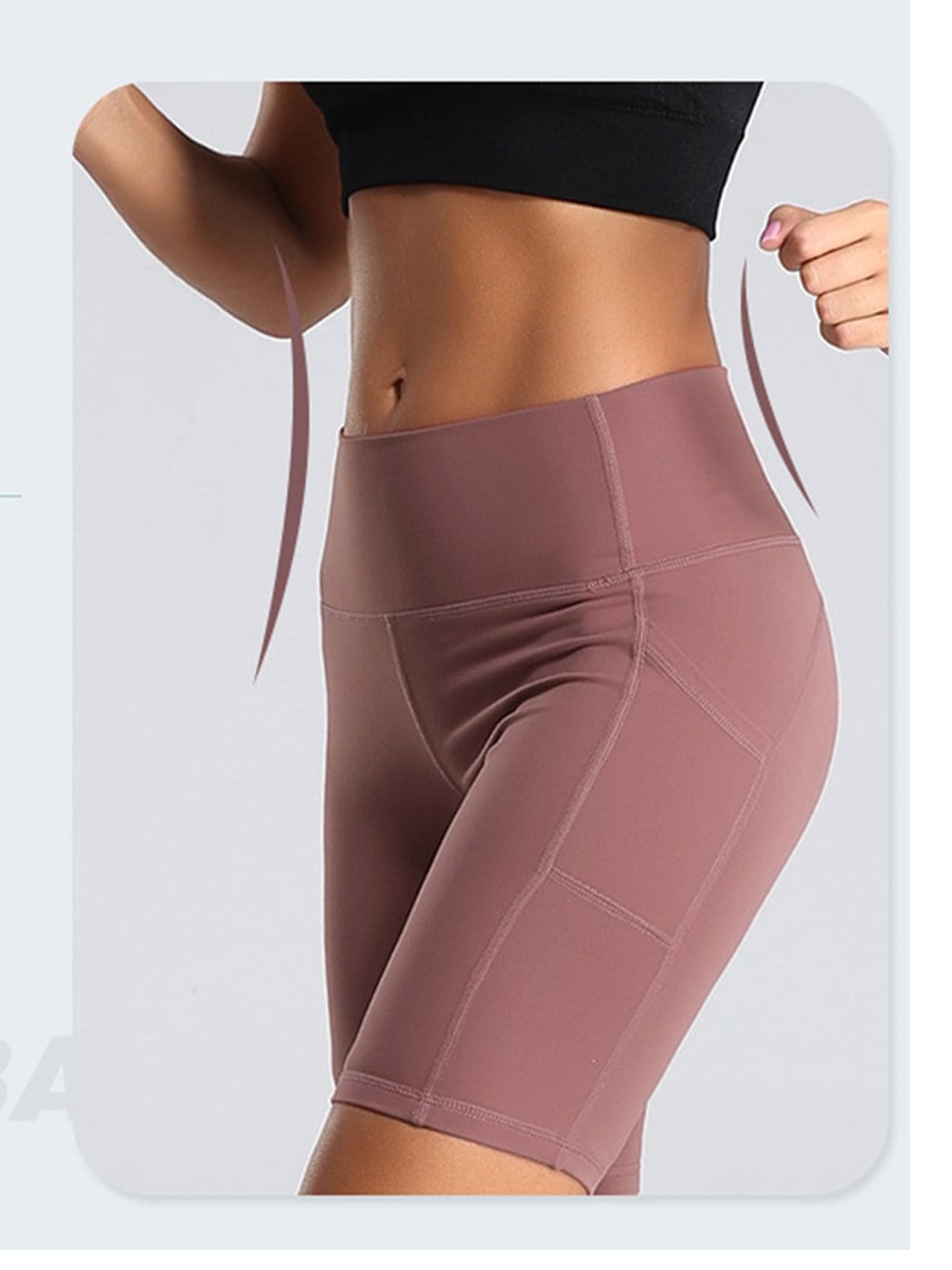 Pantalones cortos deportivos elásticos de secado rápido para fitness y yoga