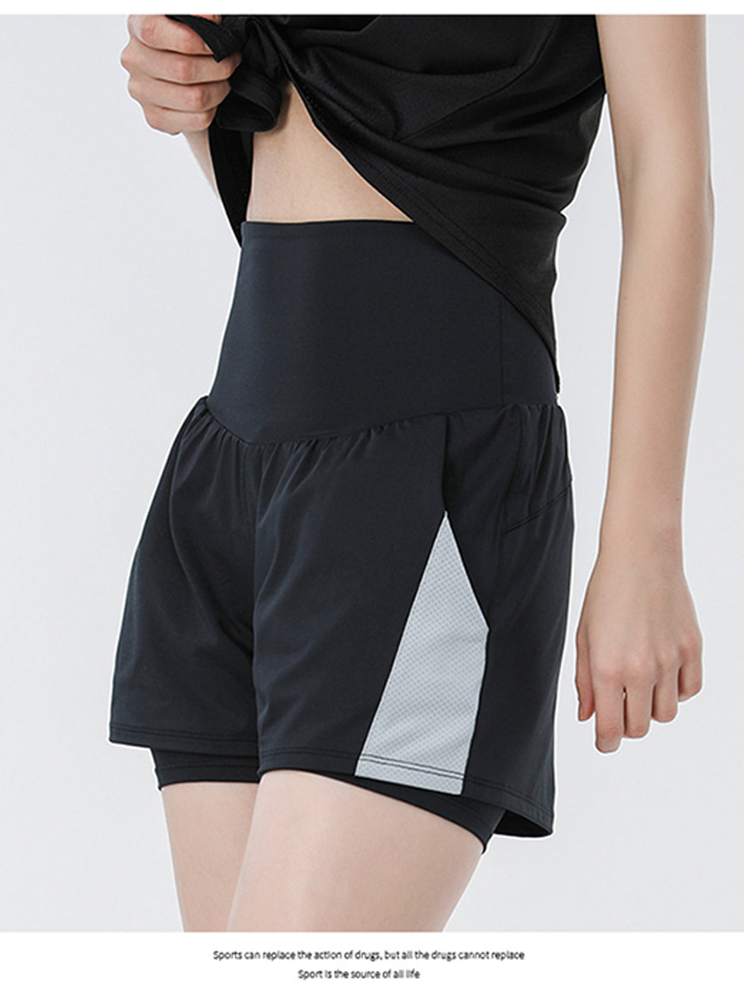 Conjunto corto de yoga para fitness informal y transpirable