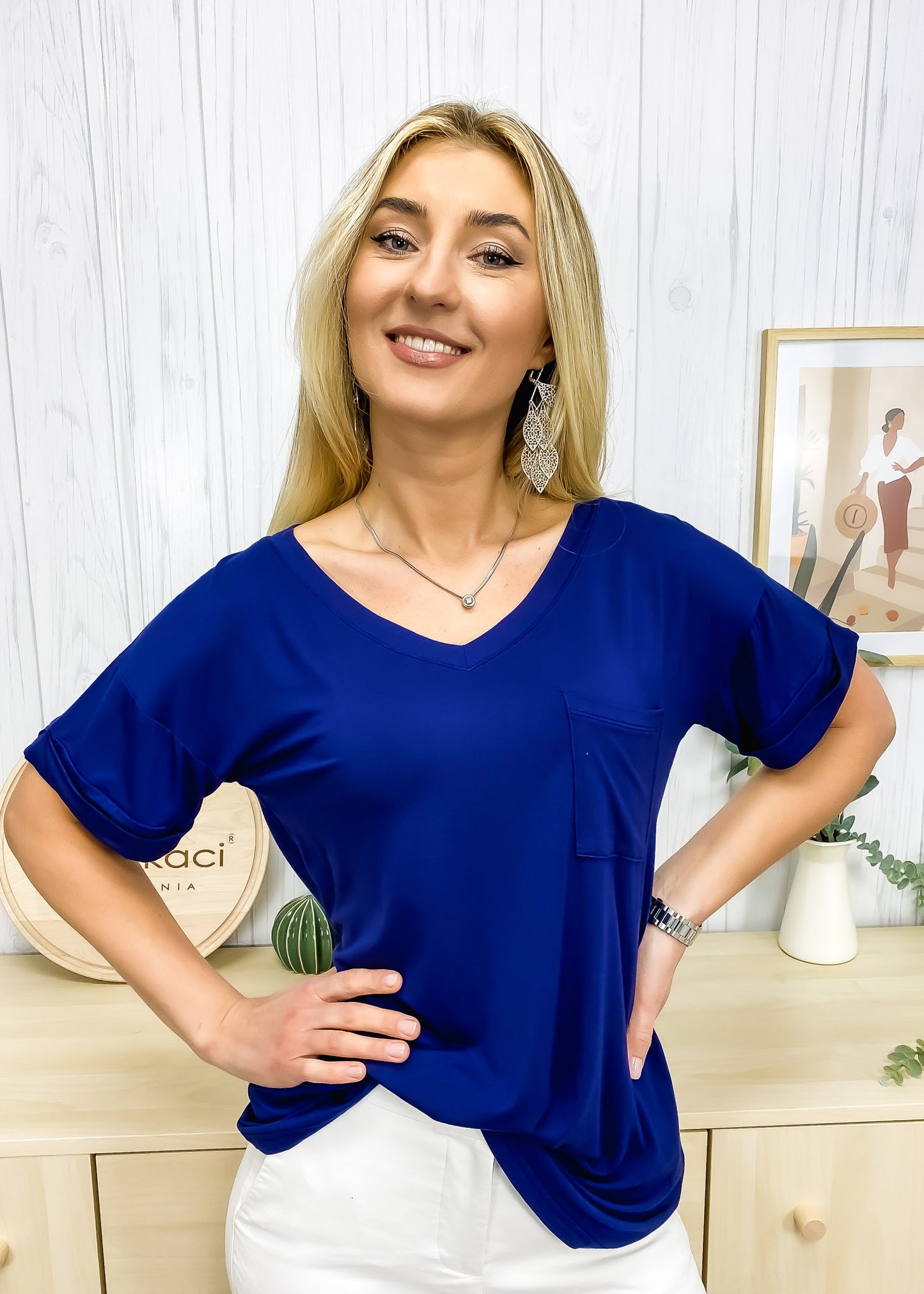 Camiseta suelta con puños