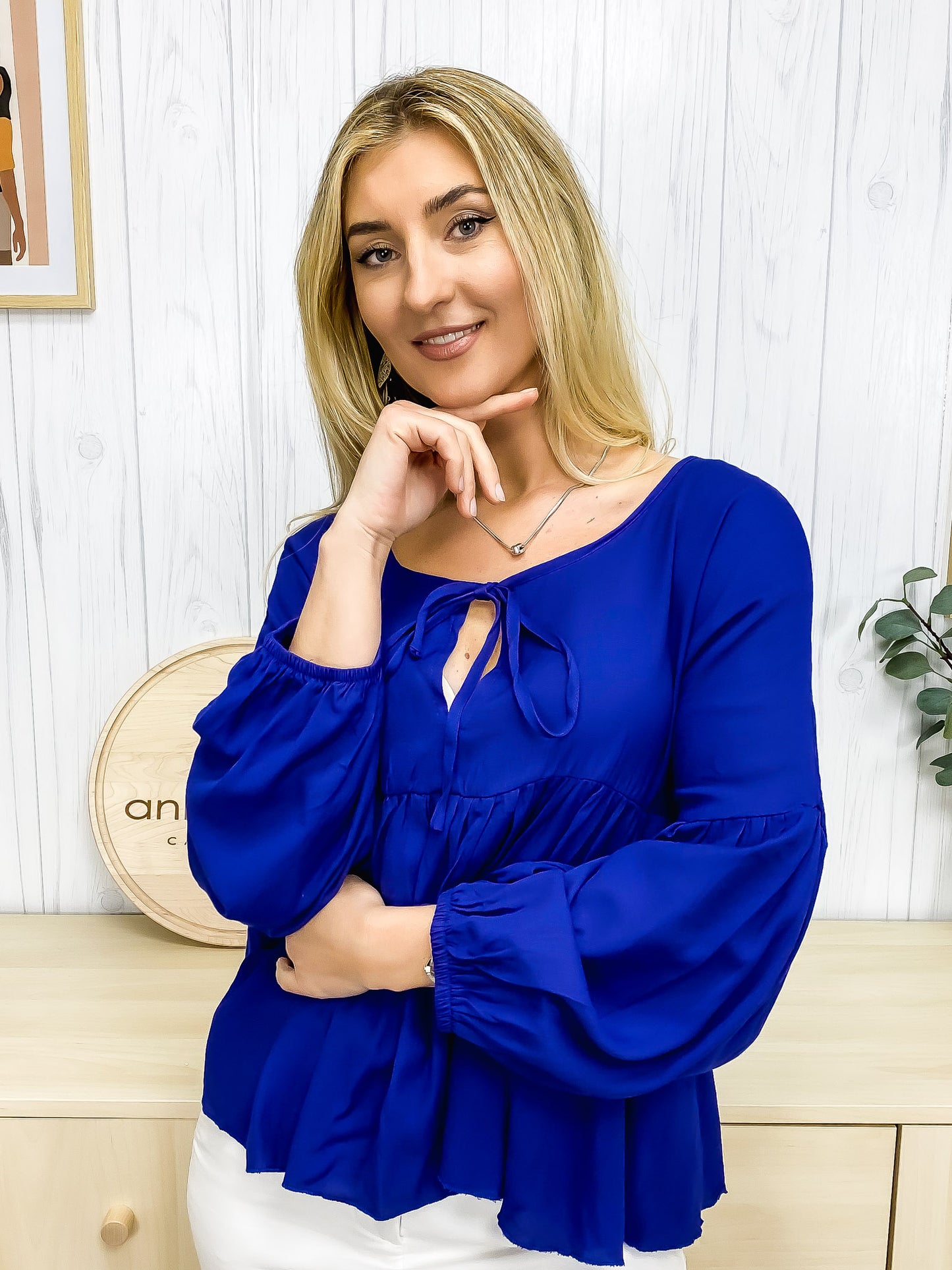 Blusa relajada, ligera y fruncida