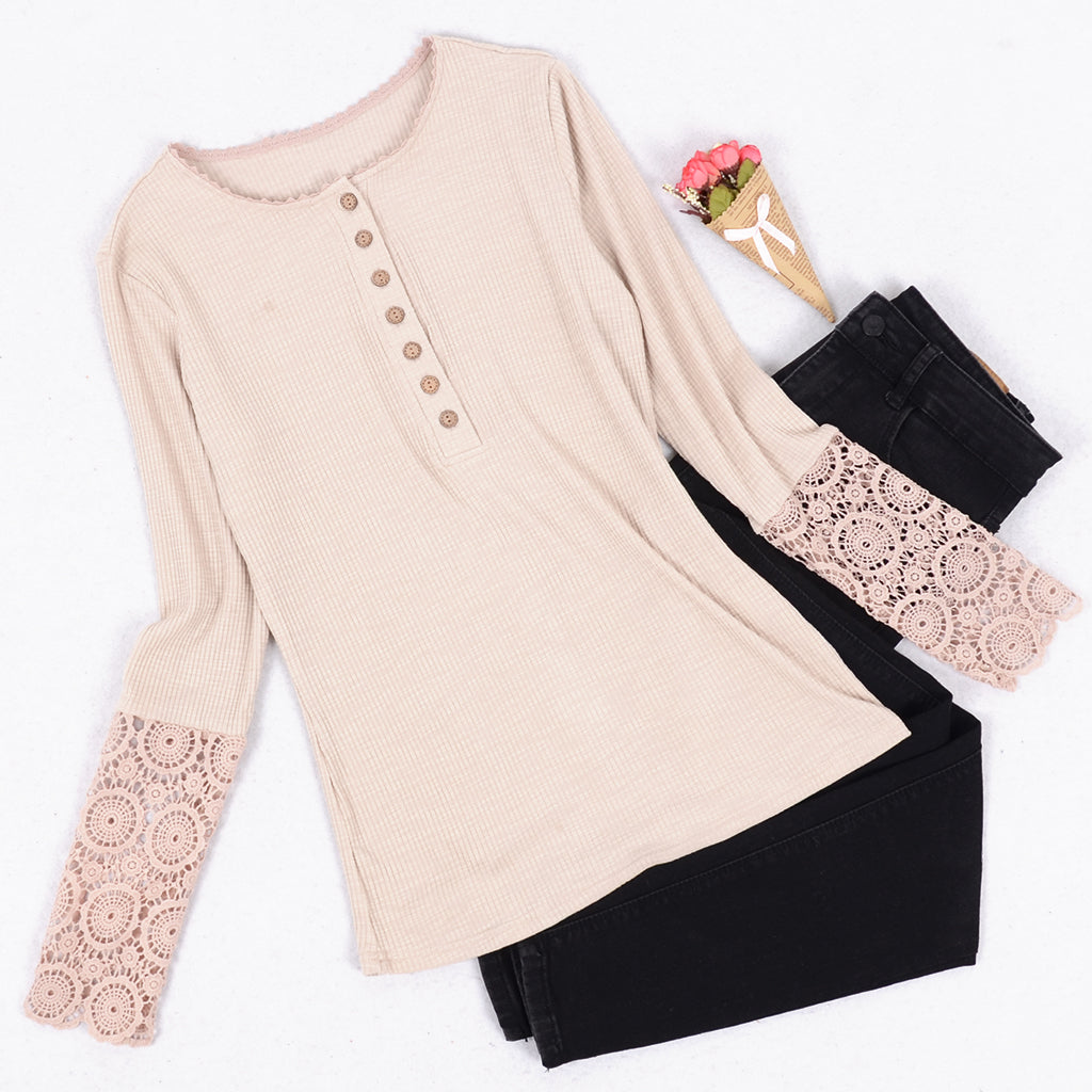 Crochet Lace Detail Shirt