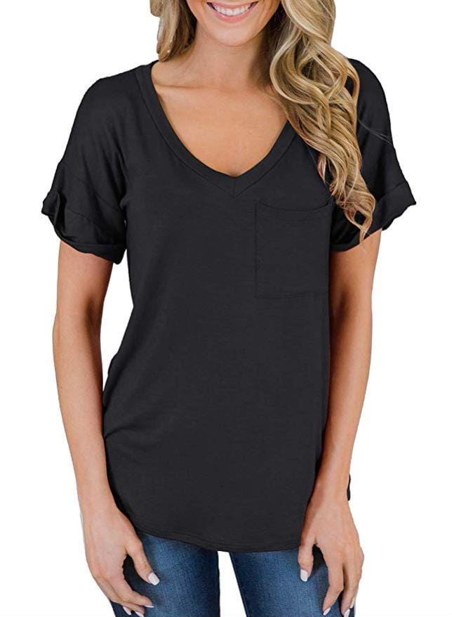 Camiseta suelta con puños