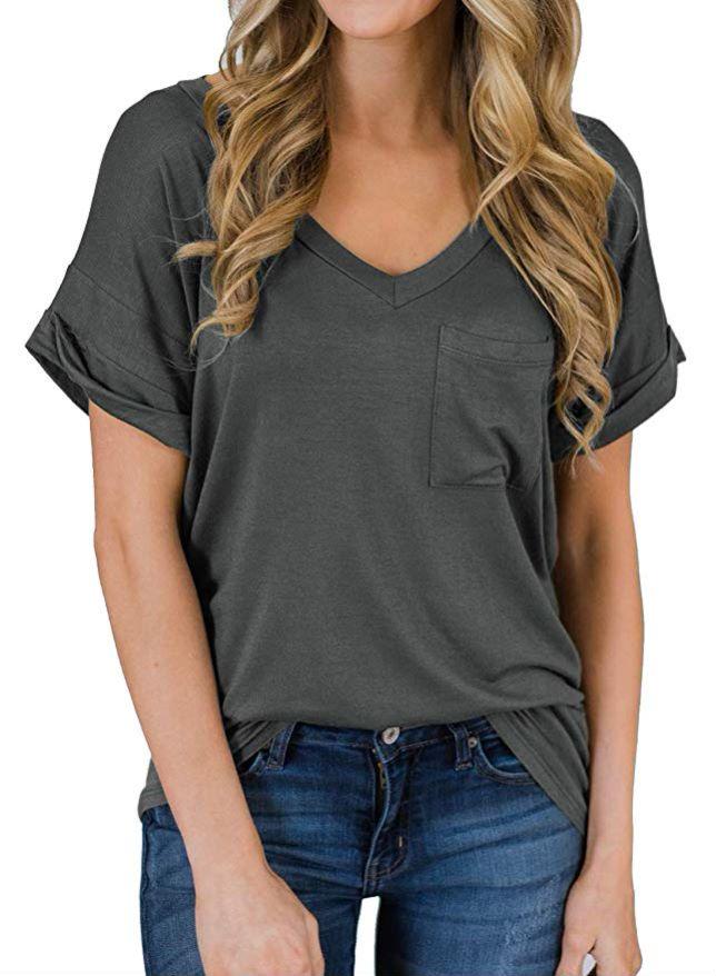 Camiseta suelta con puños
