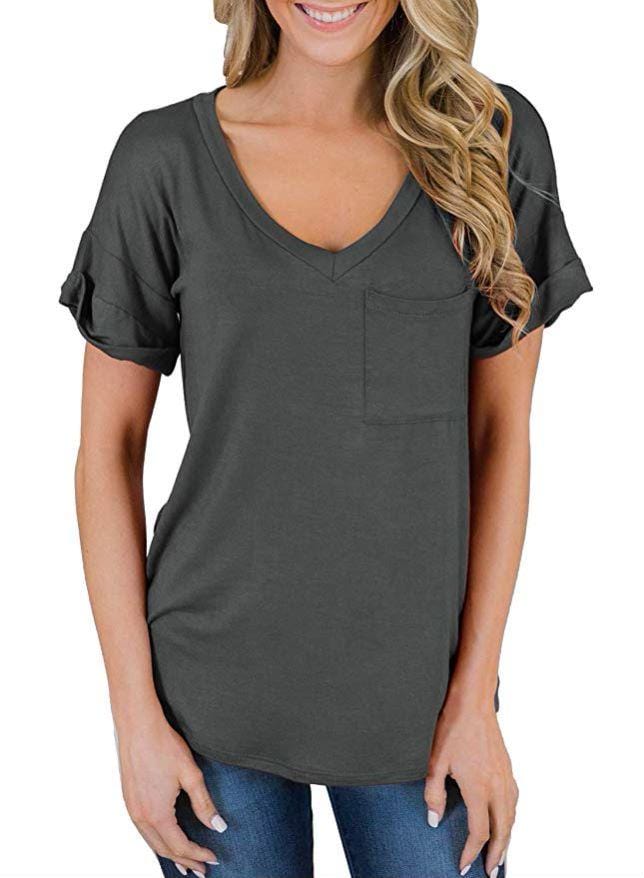 Camiseta suelta con puños