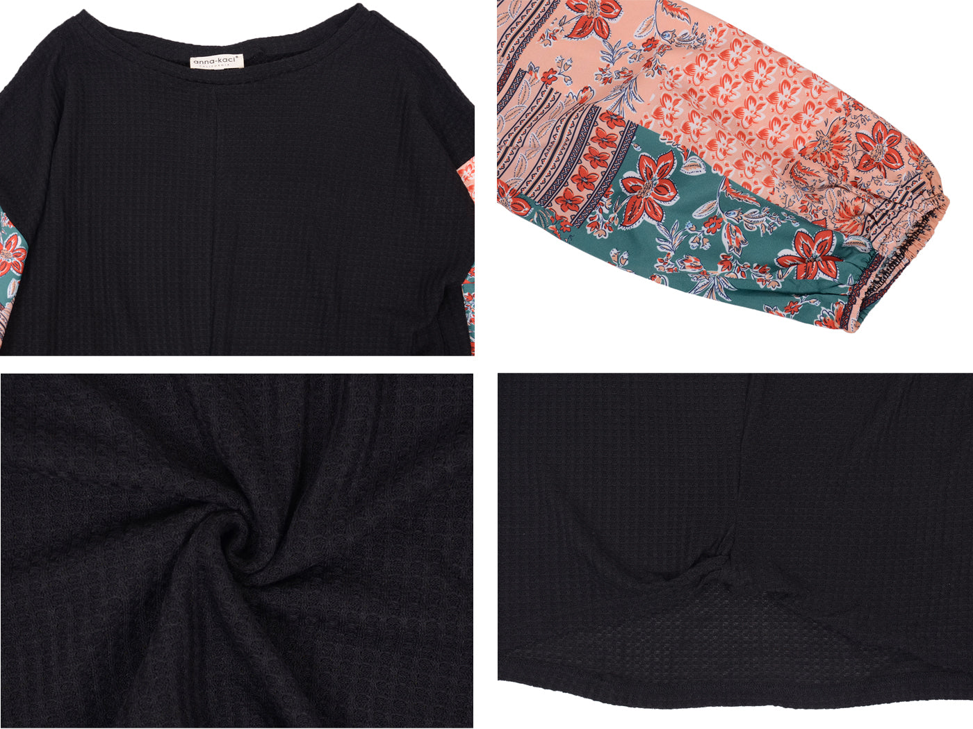 Jersey con mangas abullonadas y estampado paisley
