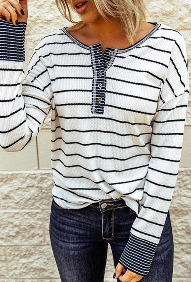 Stripped Spring Henley
