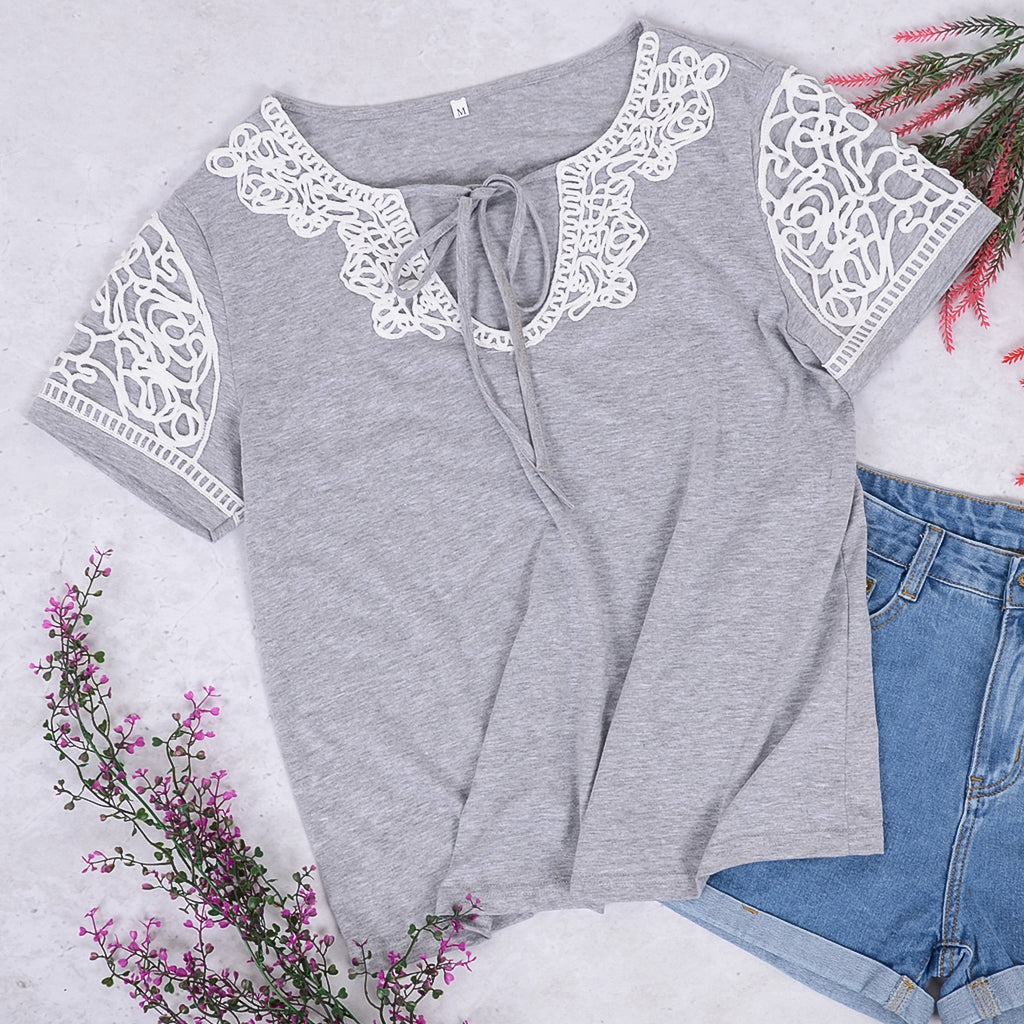 Lace Applique T-Shirt