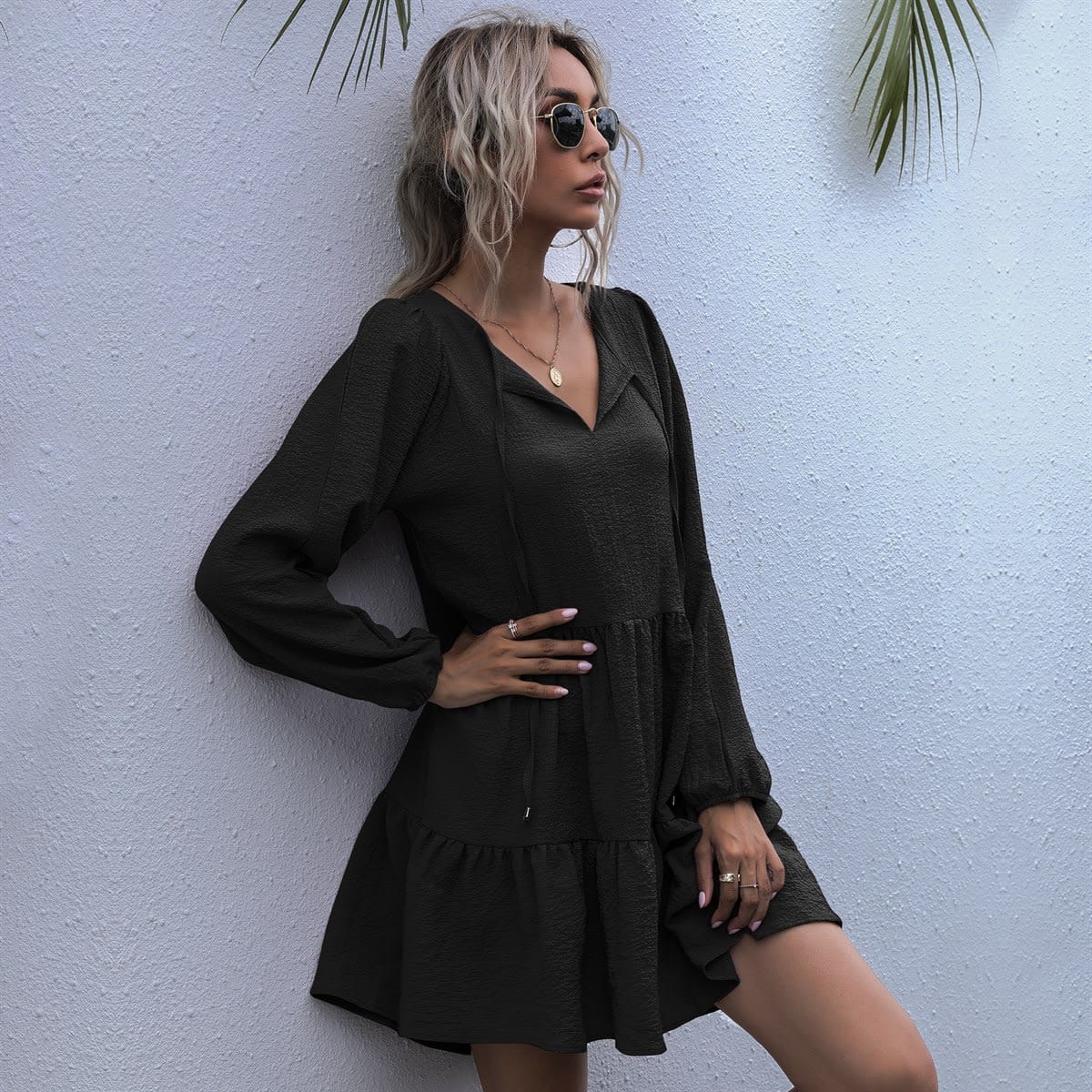 Ruffled Spring Tunic Dress