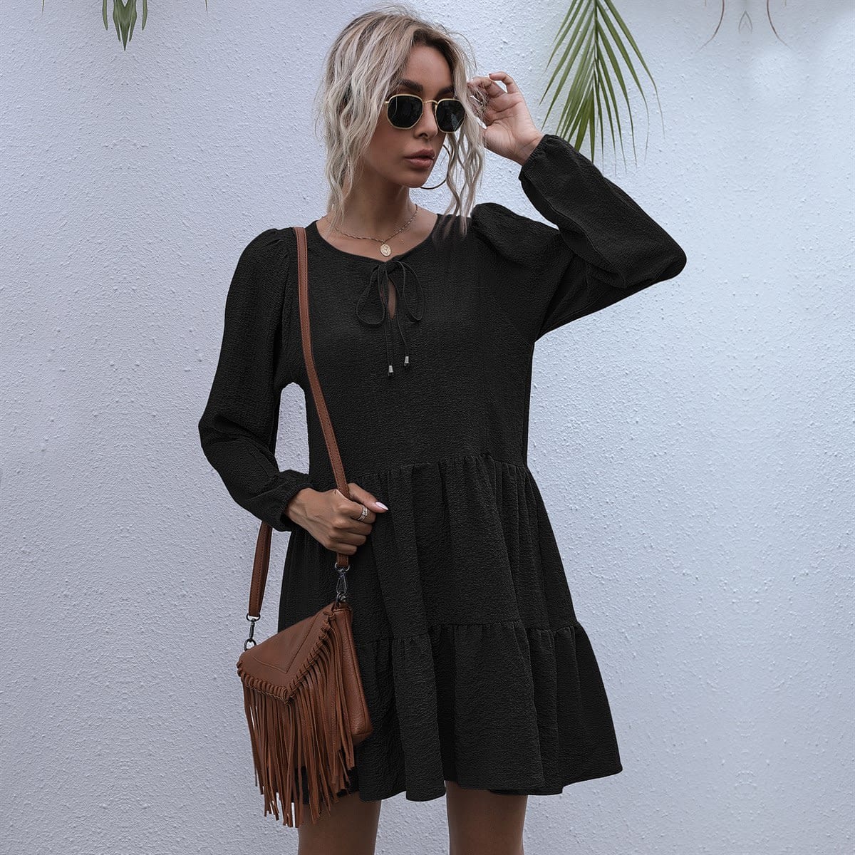 Ruffled Spring Tunic Dress
