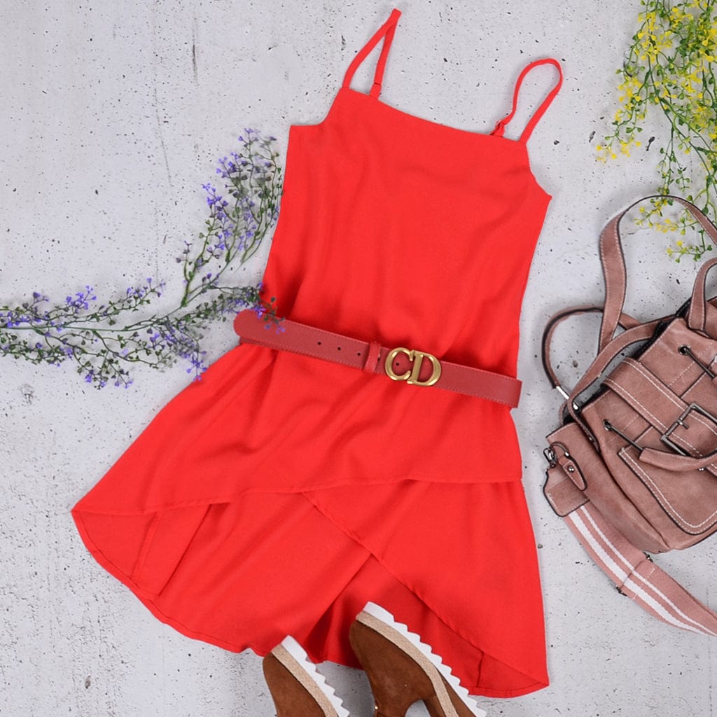 Solid Layered Hem Long Top