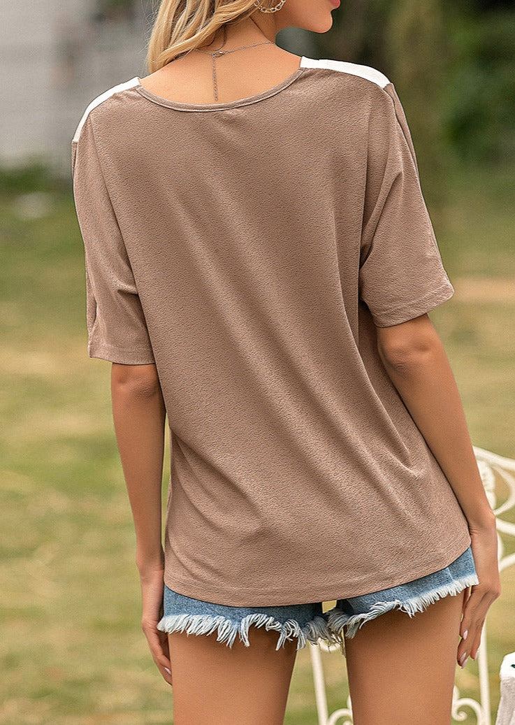 Color Blocked Art-Deco Tee