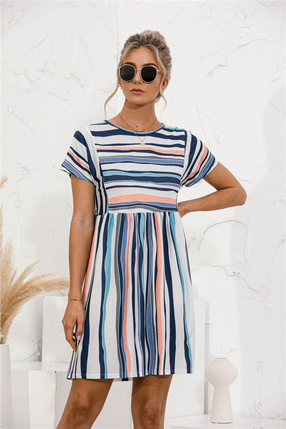 Vestido túnica de rayas