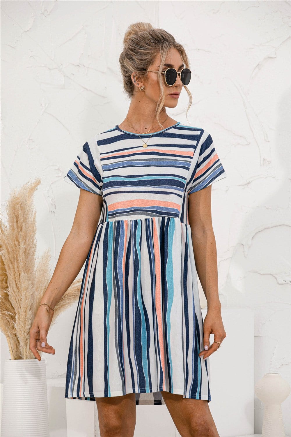 Vestido túnica de rayas