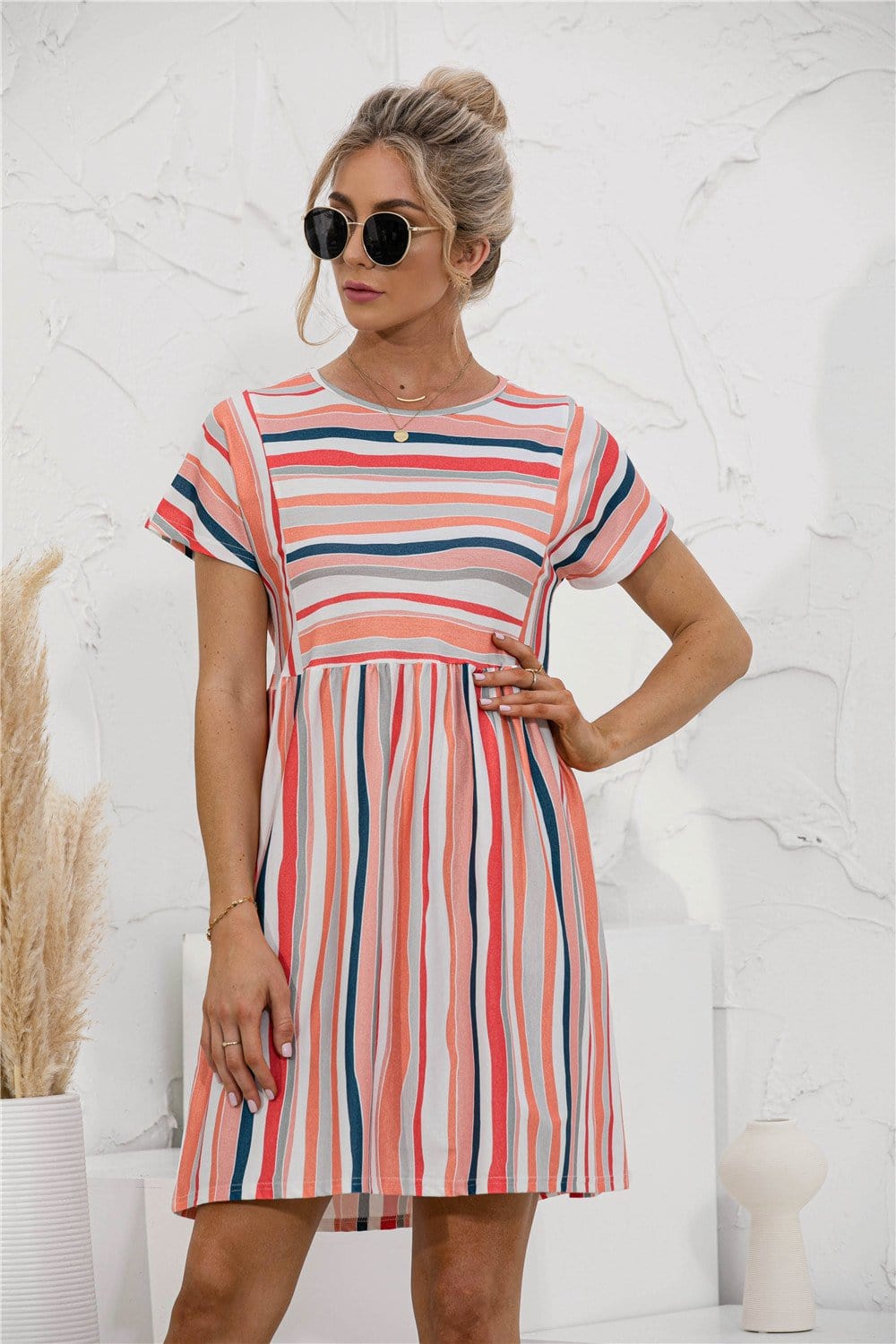 Vestido túnica de rayas